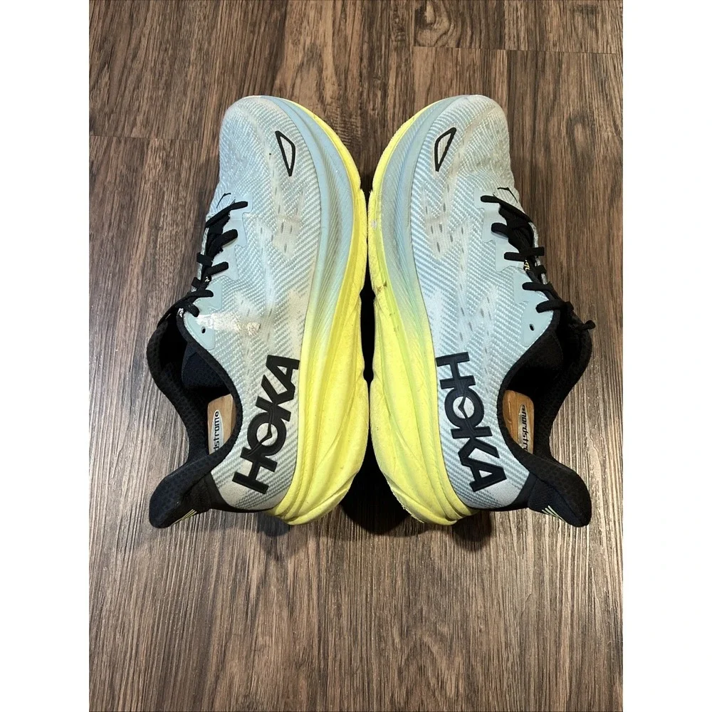Hoka One One Mens Clifton9  1127895 Running Shoes Sneakers Size 13D powder blue